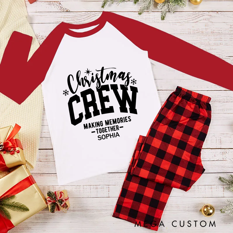 Personalized Family Matching Christmas Crew Pajama Sets Family Matching Christmas Pajama Sets and Gift