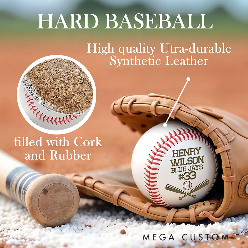 Personalized Custom Baseball Featuring Player Name Team and Number  