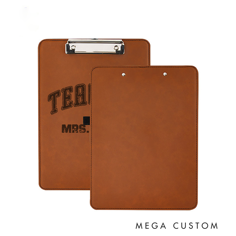 Personalized Leather Clipboard for Teachers Retro Teacher Design Clipboard Stylish and Practical Gift for Teachers