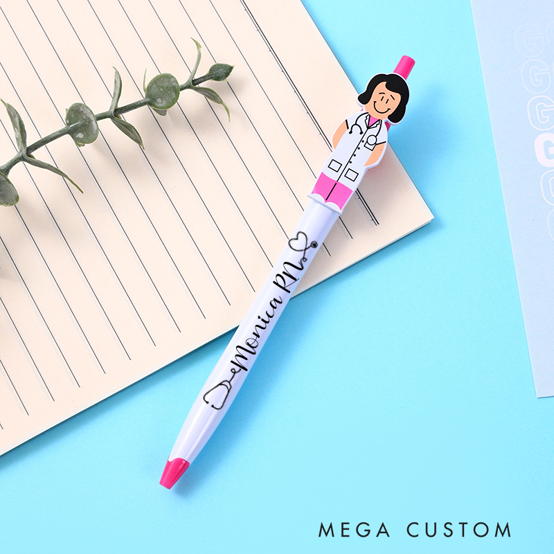 Personalized Nurse Character Pens Custom Nurse Name Pens Nurse Appreciation Gift