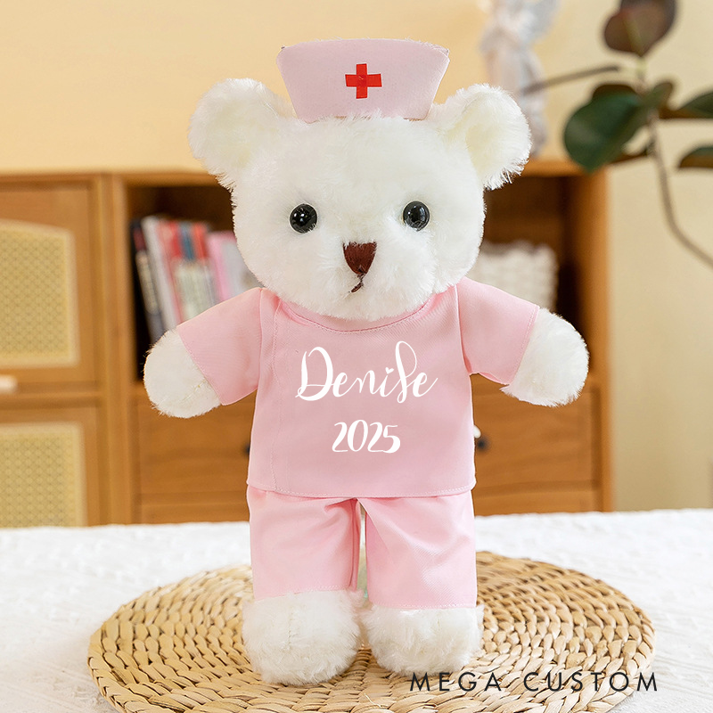 Personalized Nurse Graduation Bear Custom Nurse Teddy Bear Graduation Bear Graduation Keepsake Gift for Doctor and Nurses