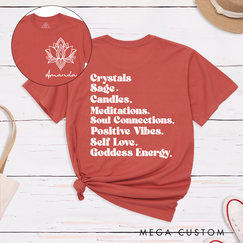 [Copy]Personalized Yoga T-Shirt with Inhale Peace Exhale Chaos Quote Design Perfect Gift for Yoga Lover and Meditation
