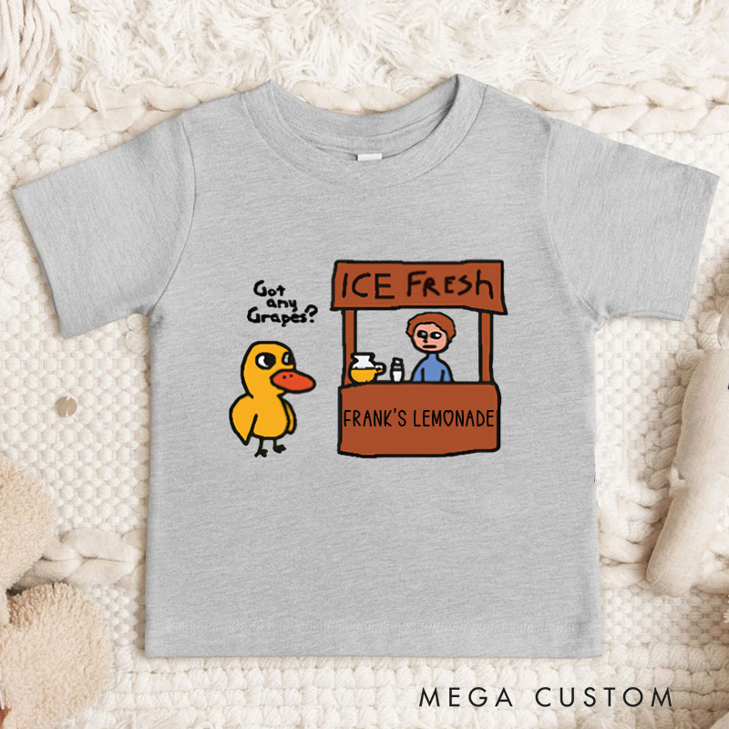 Personalized Lemonade Stand Duck Humor Kids T-Shirt 