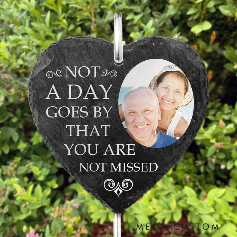 Personalized Memorial Grave Marker Photo You Will Always Be Remembered Keepsake Custom Garden Slate Sympathy Gift 