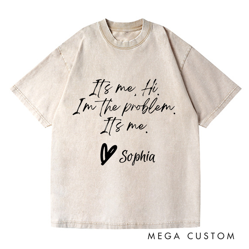 Personalized Washed T-Shirts Fun and Witty Self-Reflection Bold Statement Graphic and Gifts for Pop Music Lovers T-Shirt