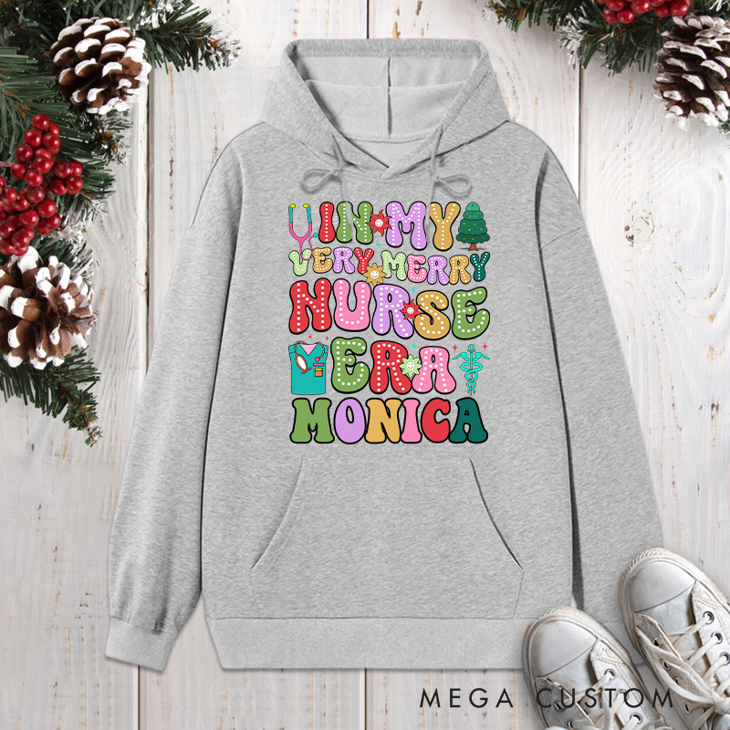 Personalized Hoodies for Nurse Customized Very Merry Nurse Design Hoodies Xmax Gift