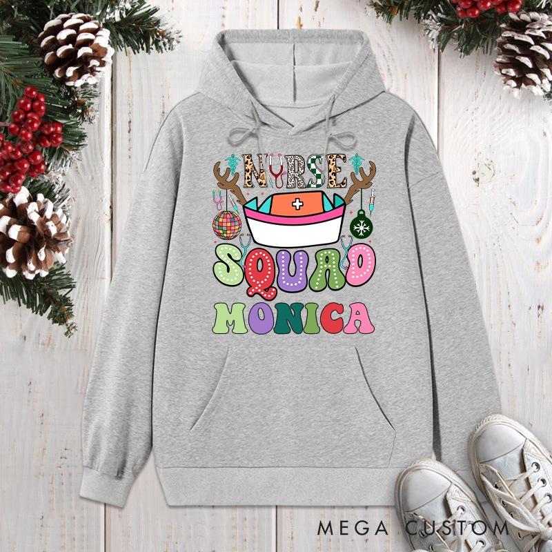 Personalized Hoodies for Nurse Customized Nurse Squad Design Hoodies Xmax Gift