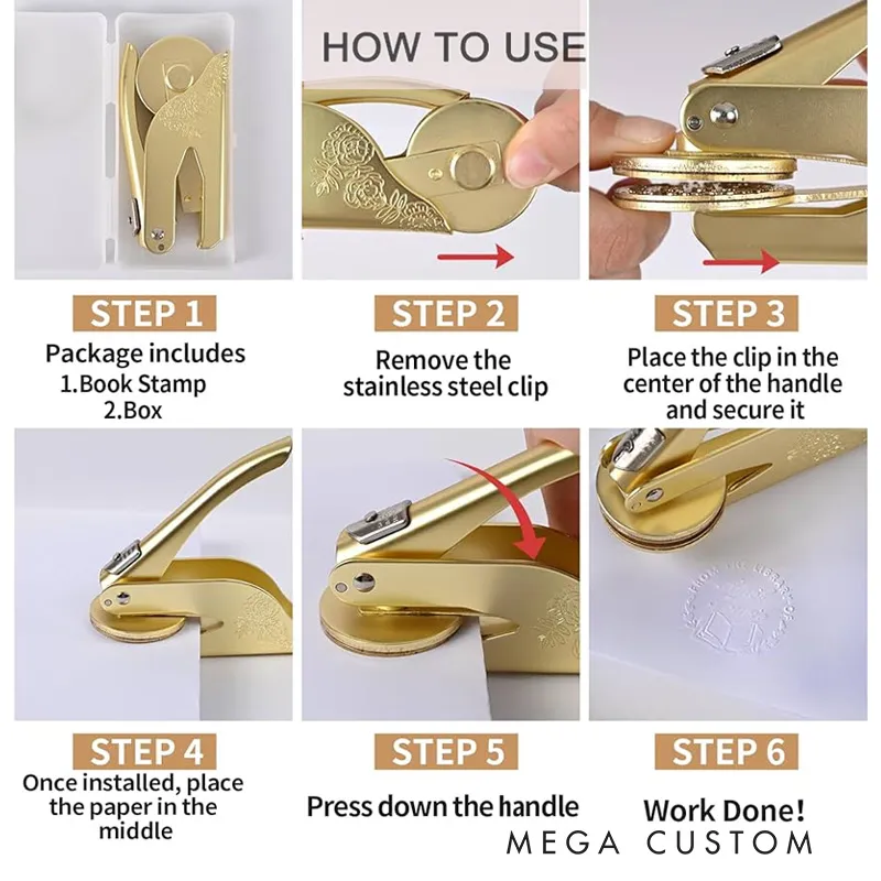 Personalized Country Map House Village Embosser Ex Libris Envelope Book Embossing Stamp Creative Souvenir Gift for Friend Family Backpacker Traveler