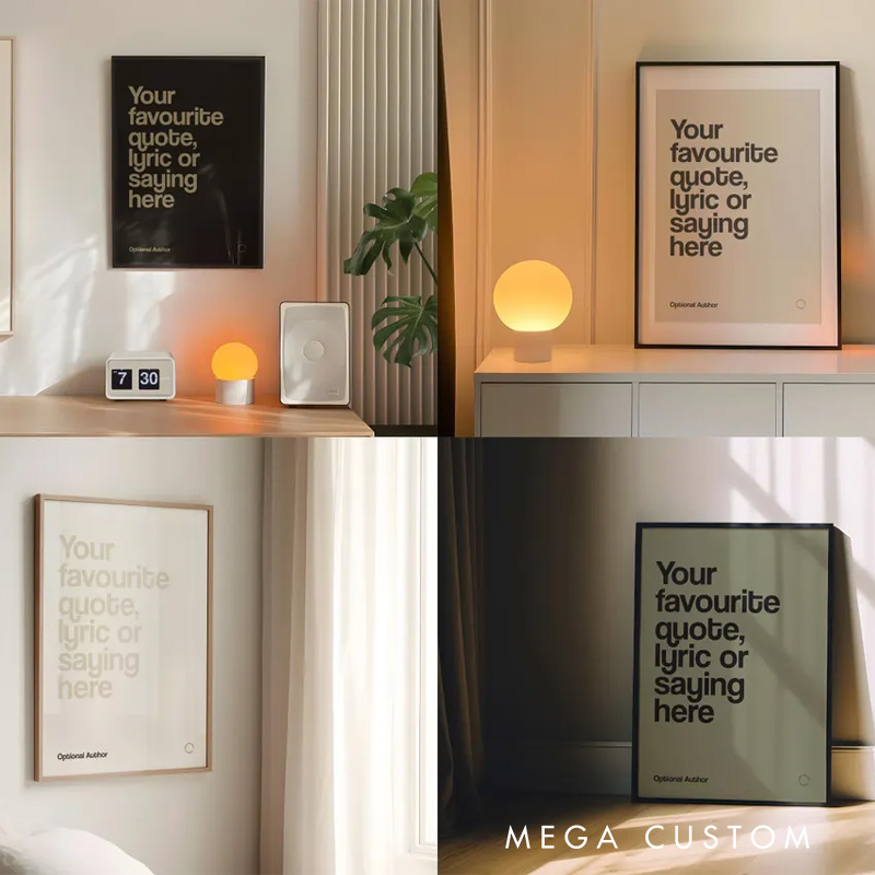 Personalized Quote Print Wall Art Your Quote Typography Prin Poster Without Frame Custom Art Lover Gift Custom Print