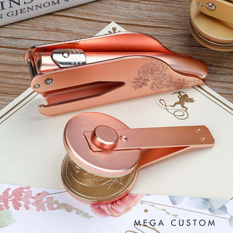 Personalized Religion Faith Luke 1:37 Book Embosser Hand Held Embosser Embossing Stamp with Name Inspirational Gift for Bookworm Christian