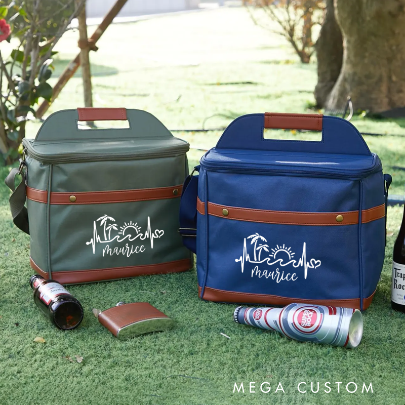 Personalized Beer Cooler Bag Custom Camping Picnic Refrigerated Drinks Bag Gift for Outdoor Enthusiasts