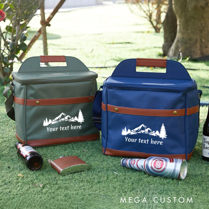 Personalized Outdoor Mountain Cooler Bag Beer Cooler Bag Custom Outdoo Camping Picnics Bag Gift for Hiking Adventures Lovers