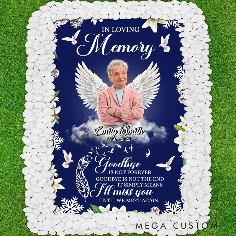 Personalized Photo Memorial Grave Blanket We Hold You In Love Sympathy Gift Memorial Blanket Custom Flannel Blanket