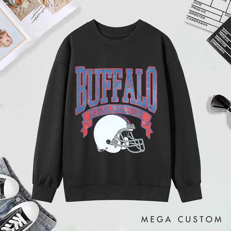 Personalized Football Team Sweatshirt with Custom Graphic Design