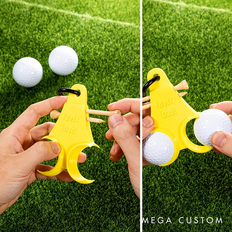 Personalized 3D Printed Golf Ball and Tees Holder Hilarious Gift for Golf Lovers