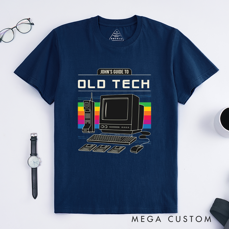 Personalized Guide To Technology T-Shirt Retro Technology Shirt Gift Geek Nerd Computer lover