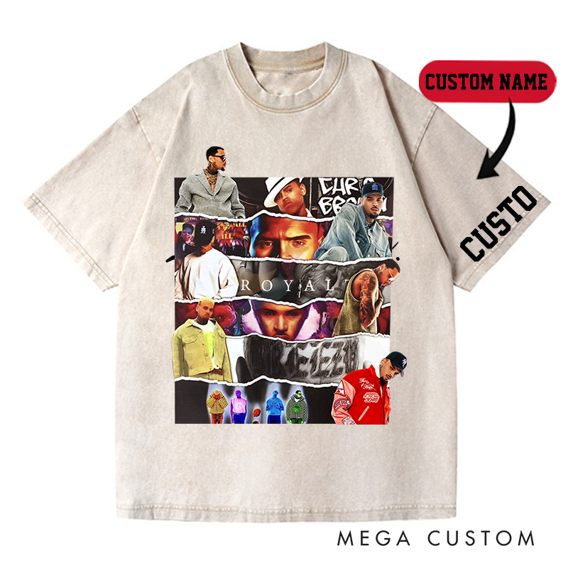 Personalized Hip Hop Music Tour Washed T-Shirts Concert Shirt Gift for Fans Country Music Music Lover