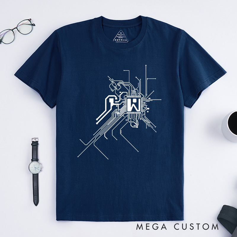 Personalized Circuit Geek at Heart T-Shirt It Programmer Engineer Technology Lover Shirt Gift for Nerd Geek