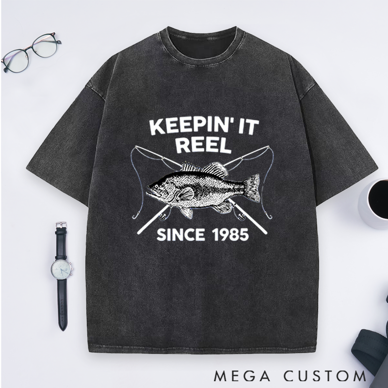 Personalized KEEPIN IT REEL Fishing T-Shirt Outdoorsman T-Shirt Fisherman T-Shirt Fishing Gift For Him Perfect for Fishing Lover