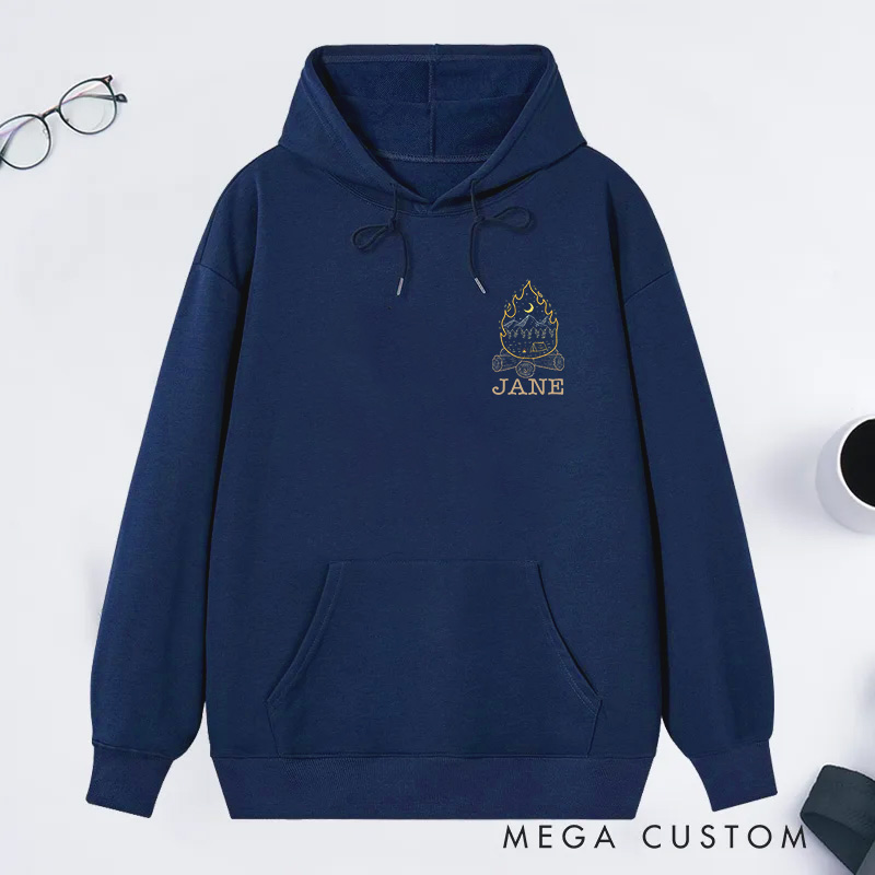 Personalized Campfire Hoodie Camping Hoodie Campfire Sweatshirt Gift for Campers Outdoors Nature Lover