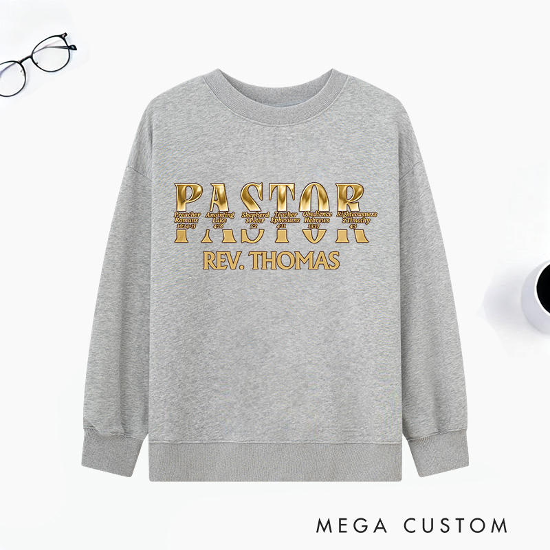 Personalized Pastor Appreciation Classic Sweatshirts with Name Unisex Sweatshirts Religious Appreciation Gift for Pastor