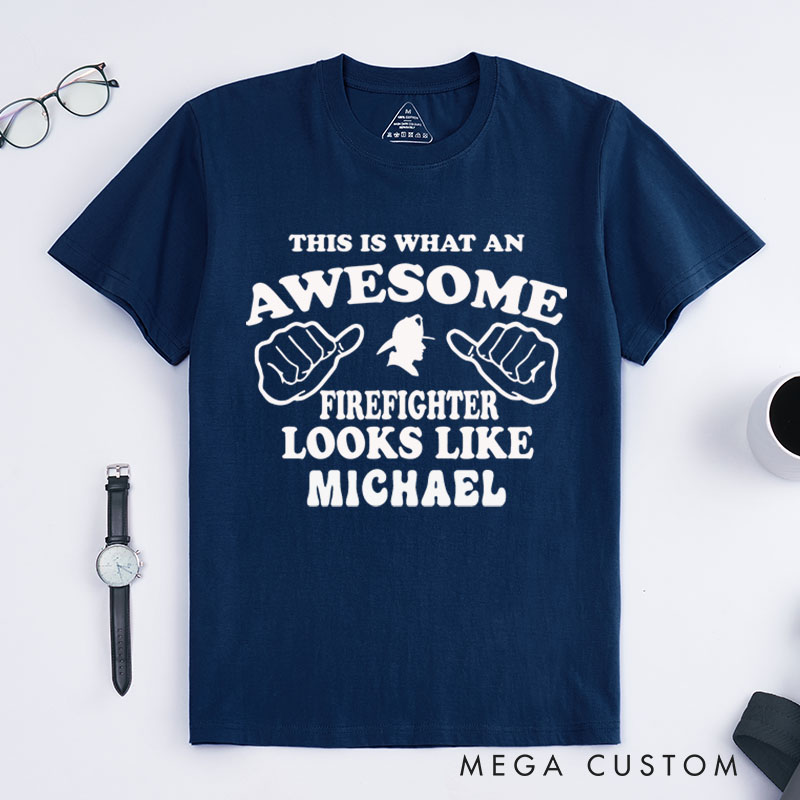 Personalized Firefighter T-Shirts Awesome Firefighter Fashion Design T-Shirts