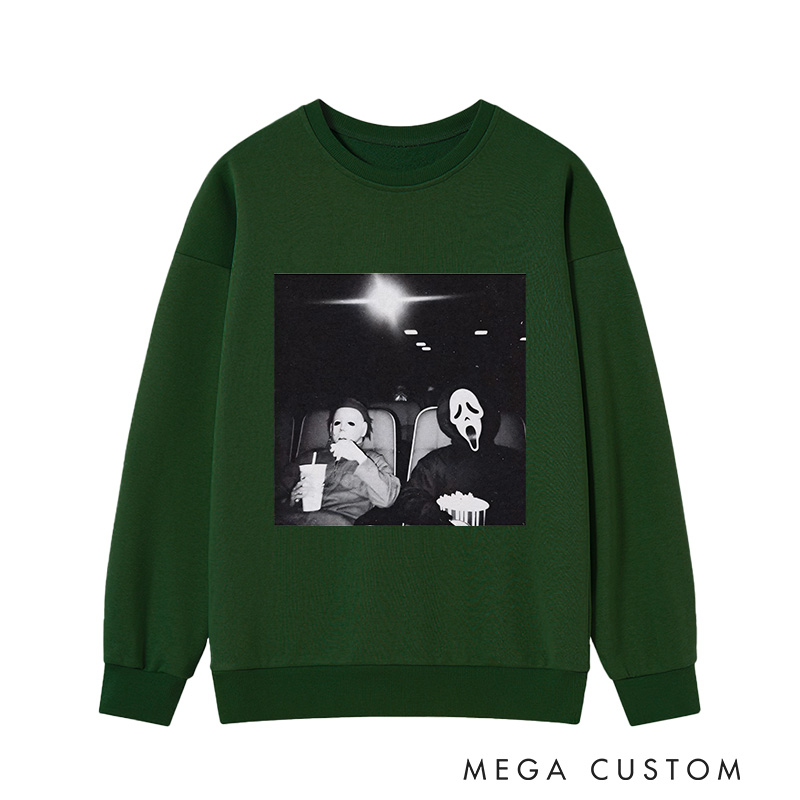 Personalized Watch Movie and Scream Classic Sweatshirt Horror Film Crewneck Movie Shirt