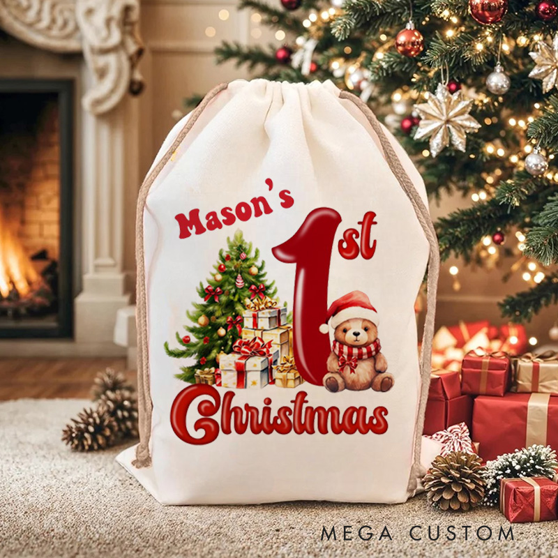 Personalised Canvas Santa Sack Christmas Gift Bag Large Santa Gift Bag for Holiday Presents Xmas Gifts Bags