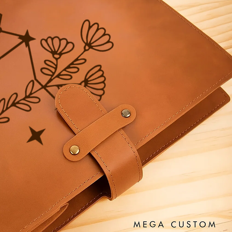 Personalized Zodiac Sign Custom Journal Birthday Gift With Name Month Zodiac Gift Journal Notebook Astrology Gift