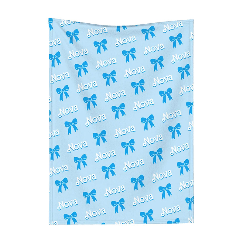 Personalized Soft Pink Doll Inspired Fashion Blanket Flannel Blanket Movie Blanket with Name for Film Fan