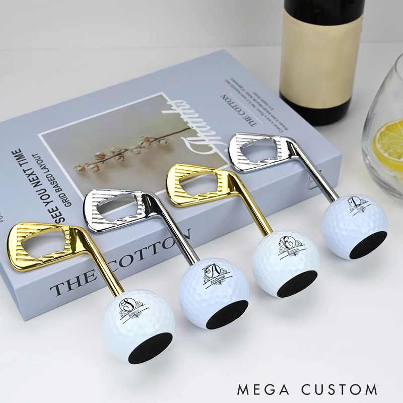 Personalized Golf Club Bottle Opener with Custom Initials and Name for Beer Lovers Golf Enthusiasts  