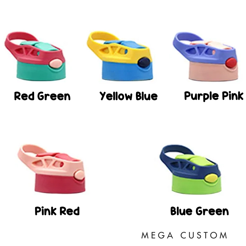 Personalized Initial Cute Forest Animal 12oz Kid Insulated Name Water Bottle with Handle and Silicone Straw Birthday Back To School Gift 