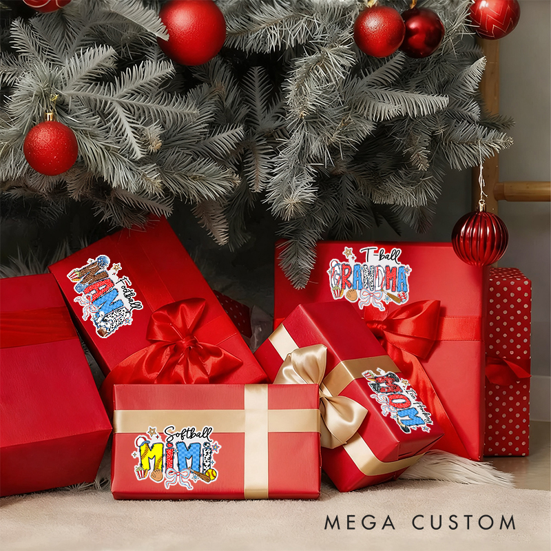 Personalized Sporty Gift Stickers with Custom Name and Title