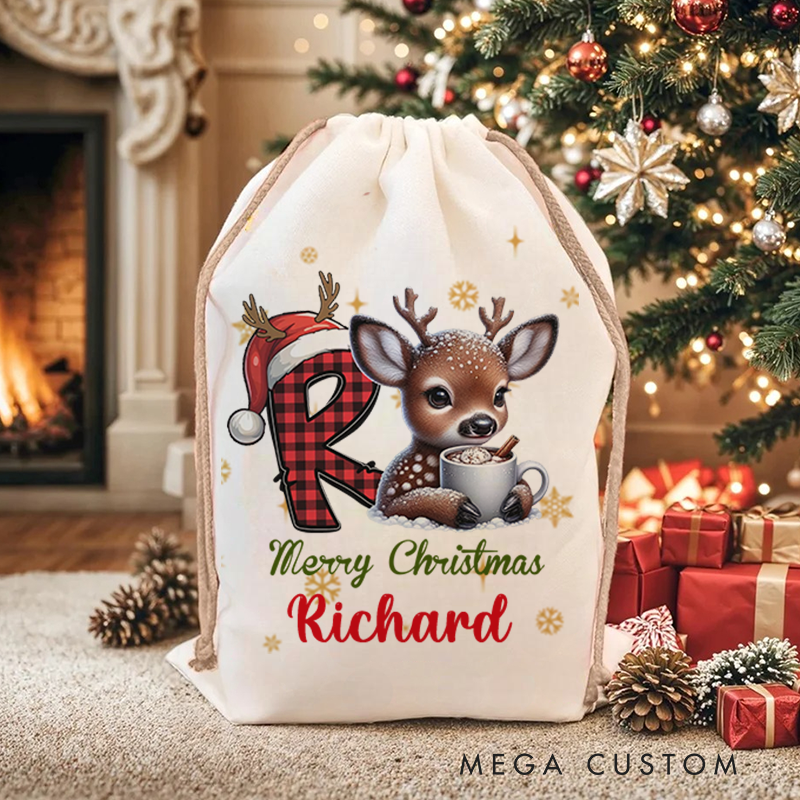 Personalised Santa Sack Xmas Toy Sack with Name Special Delivery Christmas Eve Sack Christmas Present Sack 