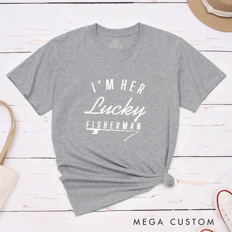 Personalized Fisherman T-Shirt Fisherman Wife T-Shirt Fishing T-Shirt Couples Matching Husband Wife T-Shirt Valentines Day Gift