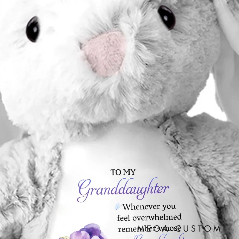 Personalized To My Granddaughter Whenever You Feel Overwhelmed Personalized Stuffed Bunny
