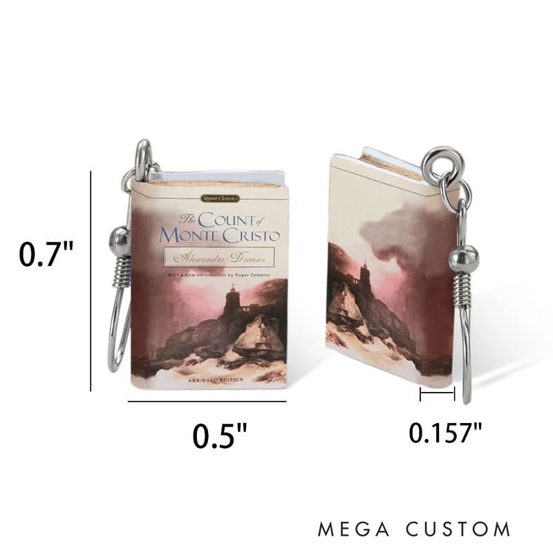 Miniature Book Cover Dangle Drop Earrings for Reading Lovers Writer Librarian Book Lovers Gift