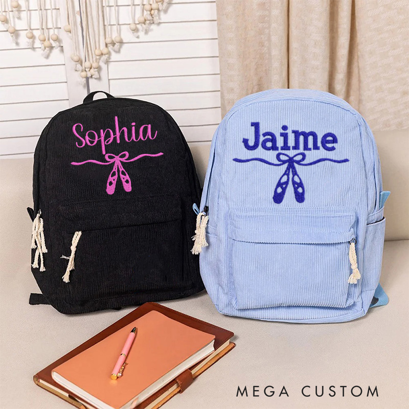 Personalized Monongrammed Ballerina Backpack Dance Bag Ballet Gifts for Girls Women Dancers