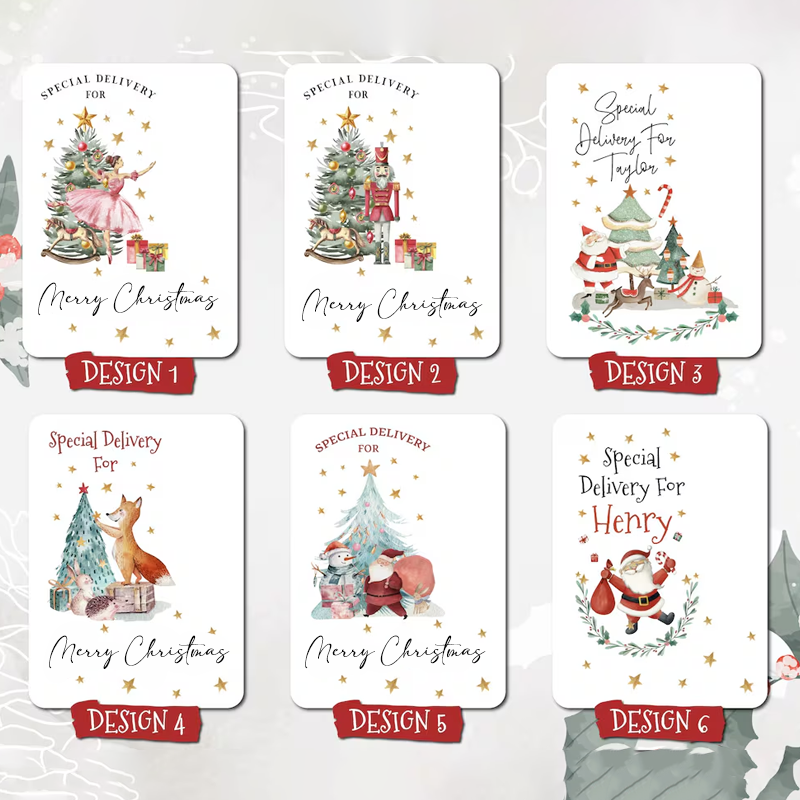 Personalized Christmas Santa Stocking Christmas Nutcracker Ballerina Reindeer Stocking for Christmas Special Delivery Kids Stocking