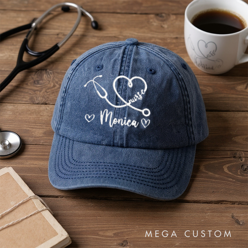 Personalized Caps for Nurse Embroidered Baseball Cap Medical Worker Hat Custom Nurse Gift Nurse Appreciation Hat