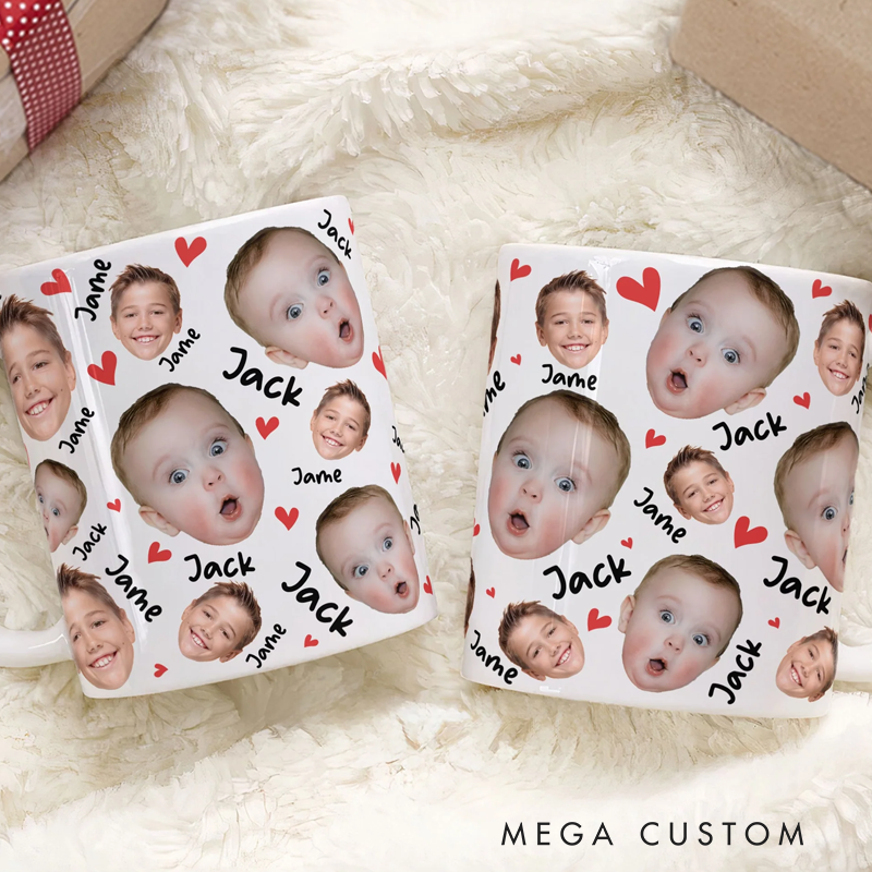 Personalized Face and Name Photo Mug
