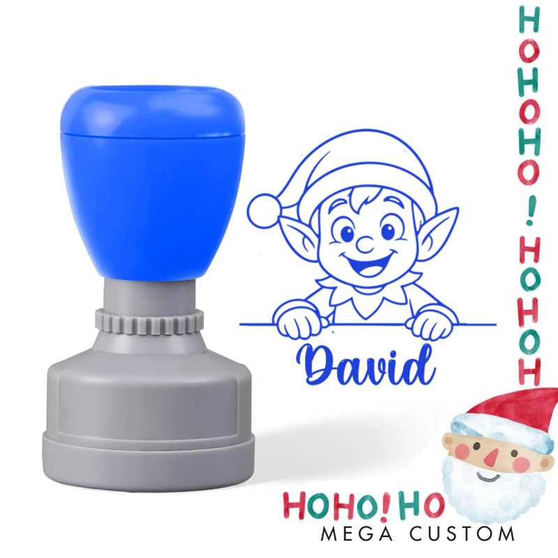 Personalized Cute Christmas Peeking Stamp Christmas Gift for Kids Christmas Toddler Gifts