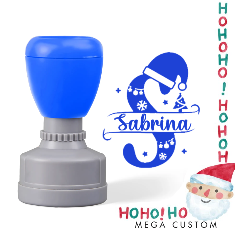 Personalized Cute Christmas initials Stamp Christmas Gift for Kids Christmas Toddler Gifts