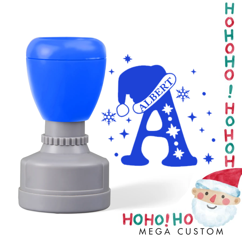 Personalized Christmas Letters with Hat and Snowflakes Stamp Christmas Gift for Kids Christmas Toddler Gifts