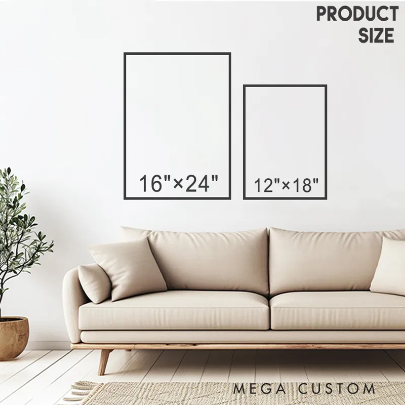 Personalized Memorial Gift With Guitar and Cardinal Music on Poster