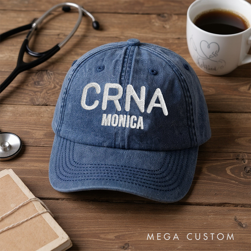  Personalized CRNA Embroidered Cap Custom Color Adjustable Embroidered Dad Hat