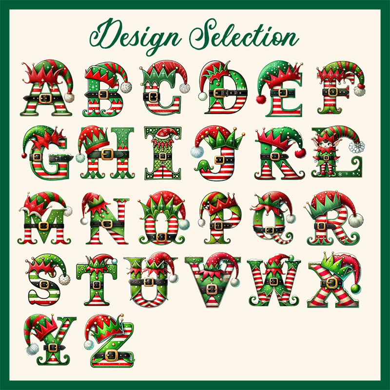 Personalized Santa Sack with Custom Name Holiday Gift Bag for Kids Family Christmas Elf Hat Initial Name Gift Bag 