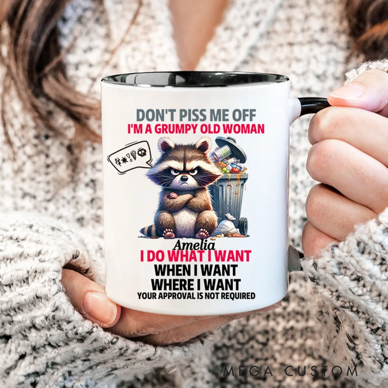 Personalised Don't Piss Me Off Coffee Cartoon Animal Mug with Name Birthday Gift 