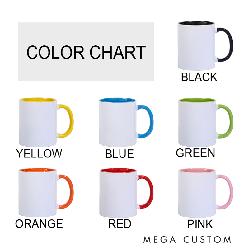 Personalized Colorful Splash Ink Guitar Theme 11oz Ceramic Mug with Name and Handle Birthday Gift for Guitar Players Lovers