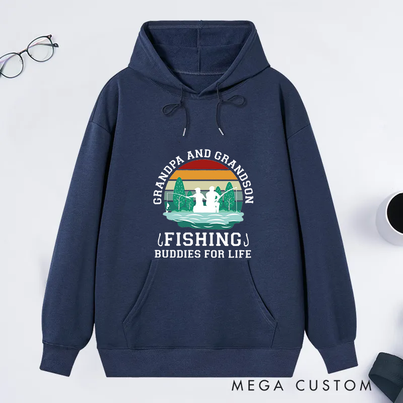 Personalized Fishing Hoodie Fishing Buddies for Life Design Funny Fishing Hoodie Perfect Gift for Fishing Lovers Perfect for Outdoor and Casual Wear